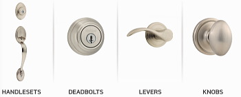 handlesets、deadbolts、levers、knobs